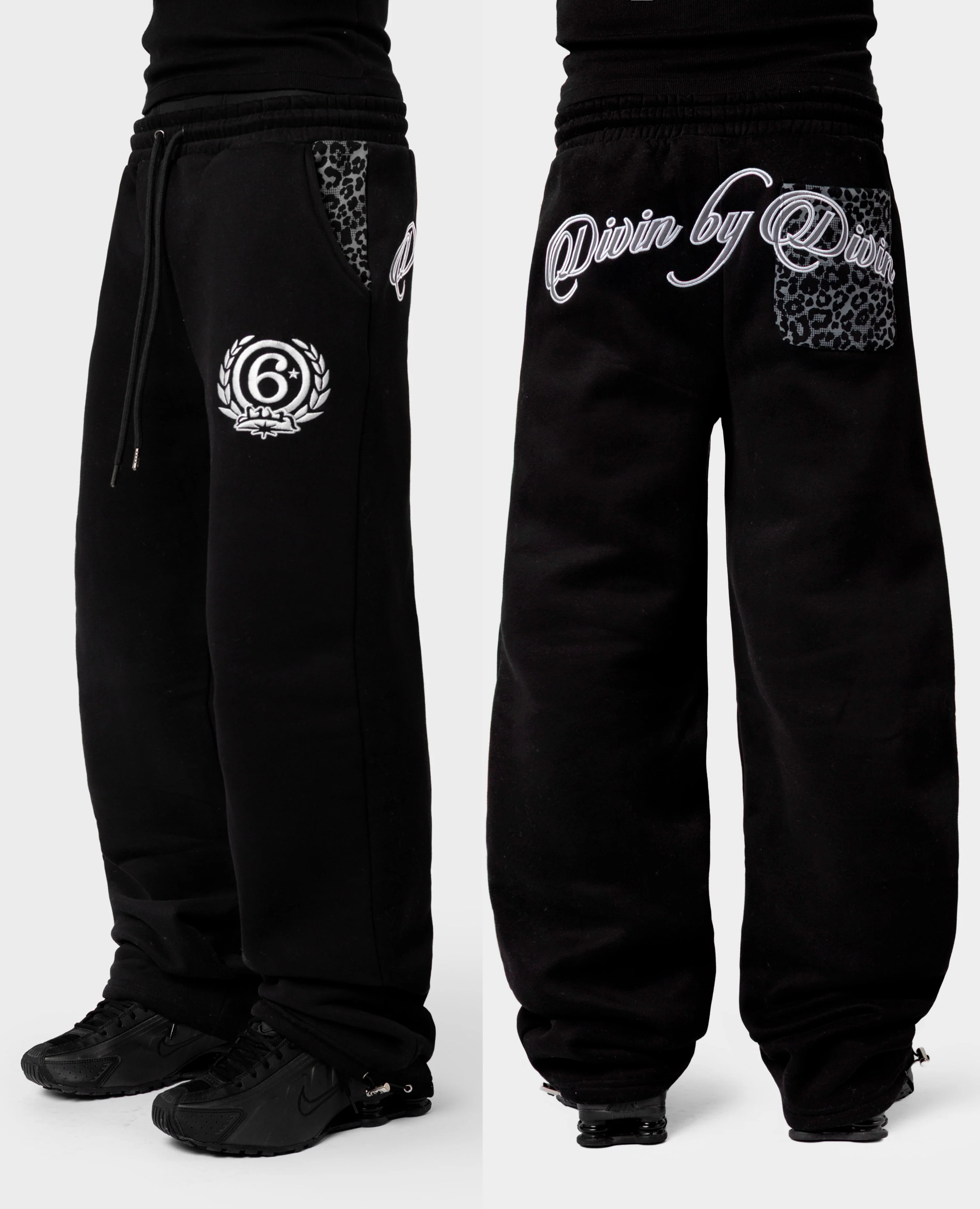 BLACK LEOPARD JOGGER