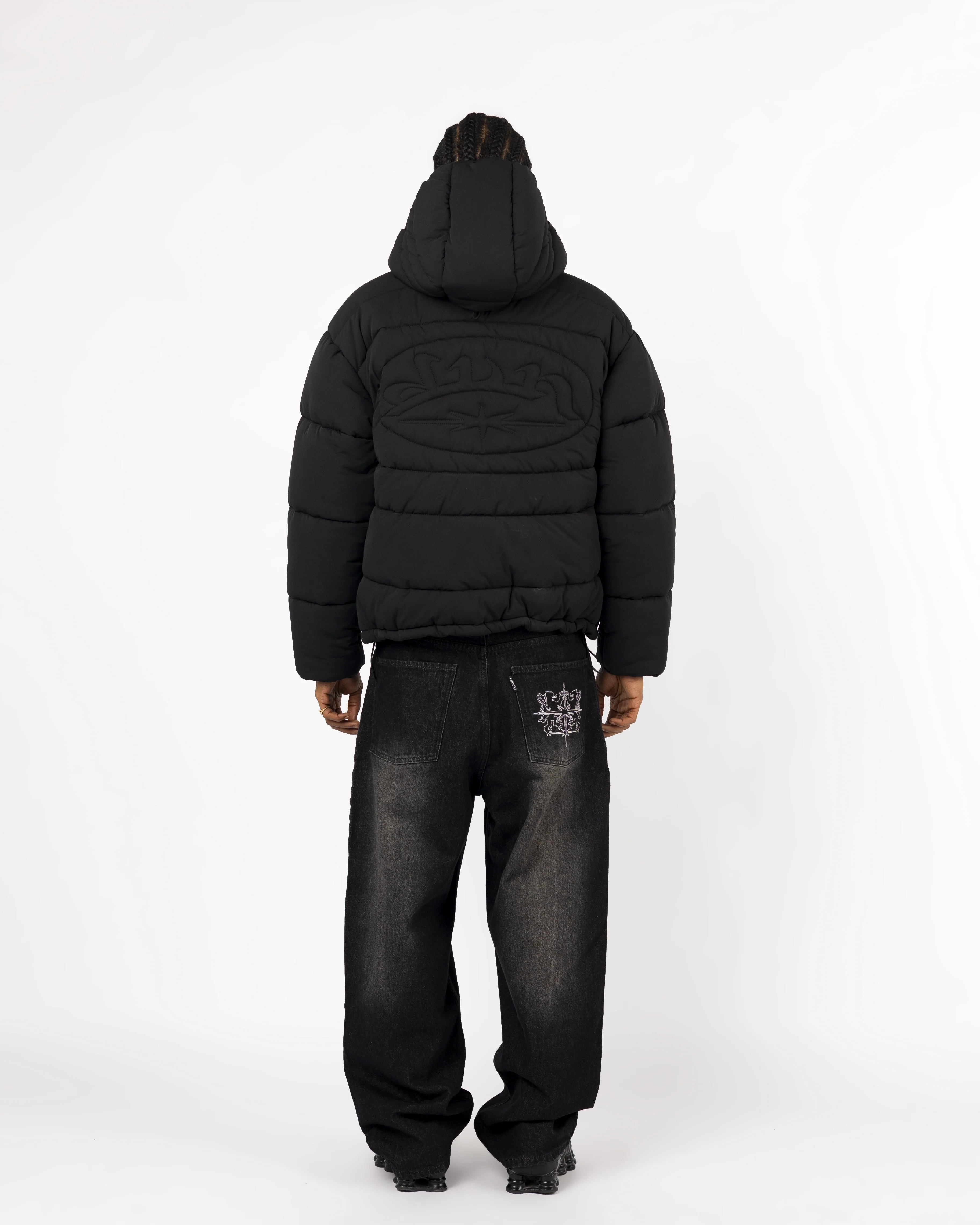 BLACK PUFFER JACKET - Image 4