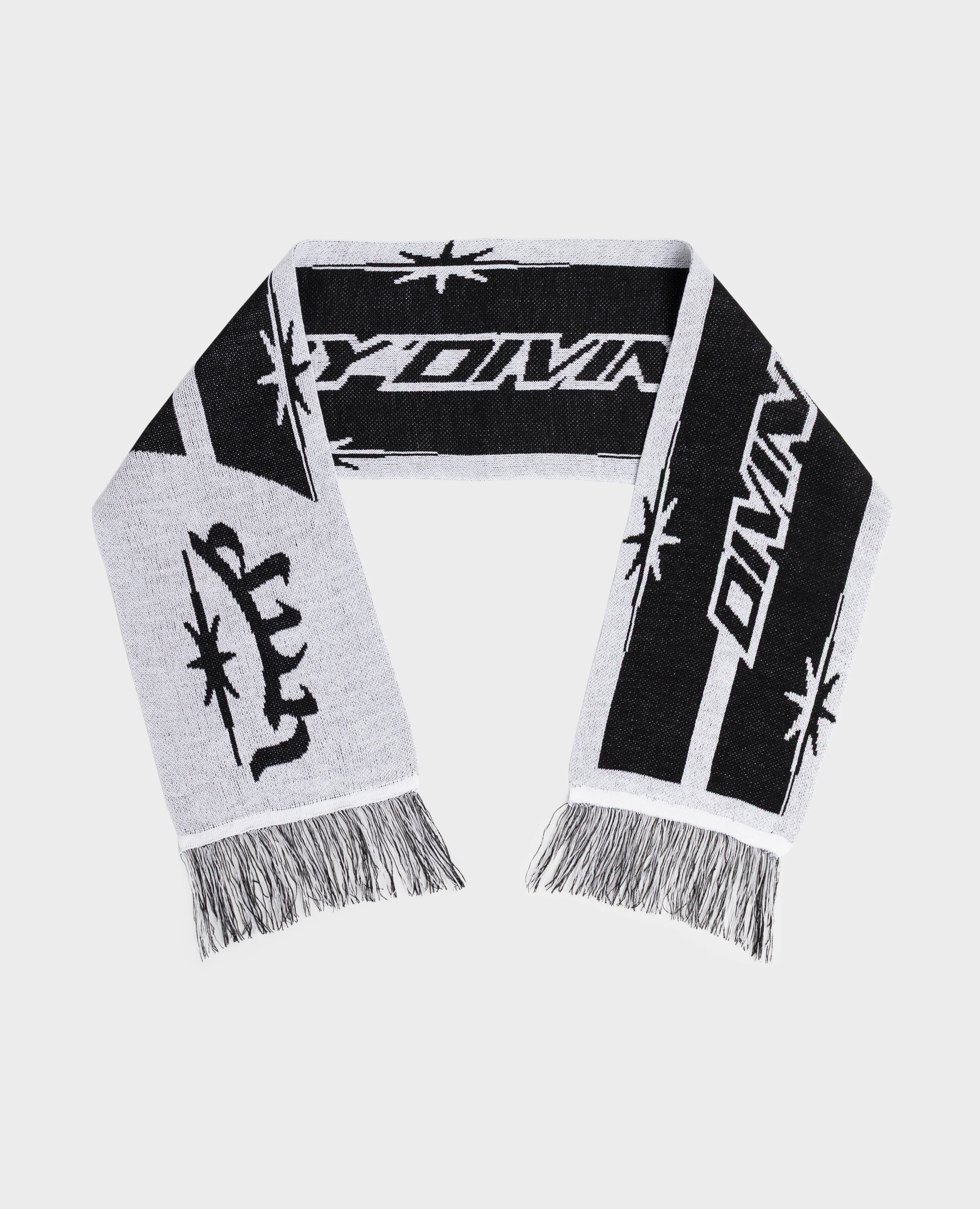 BLACK RALLY SCARF - MADE IN TOURCOING