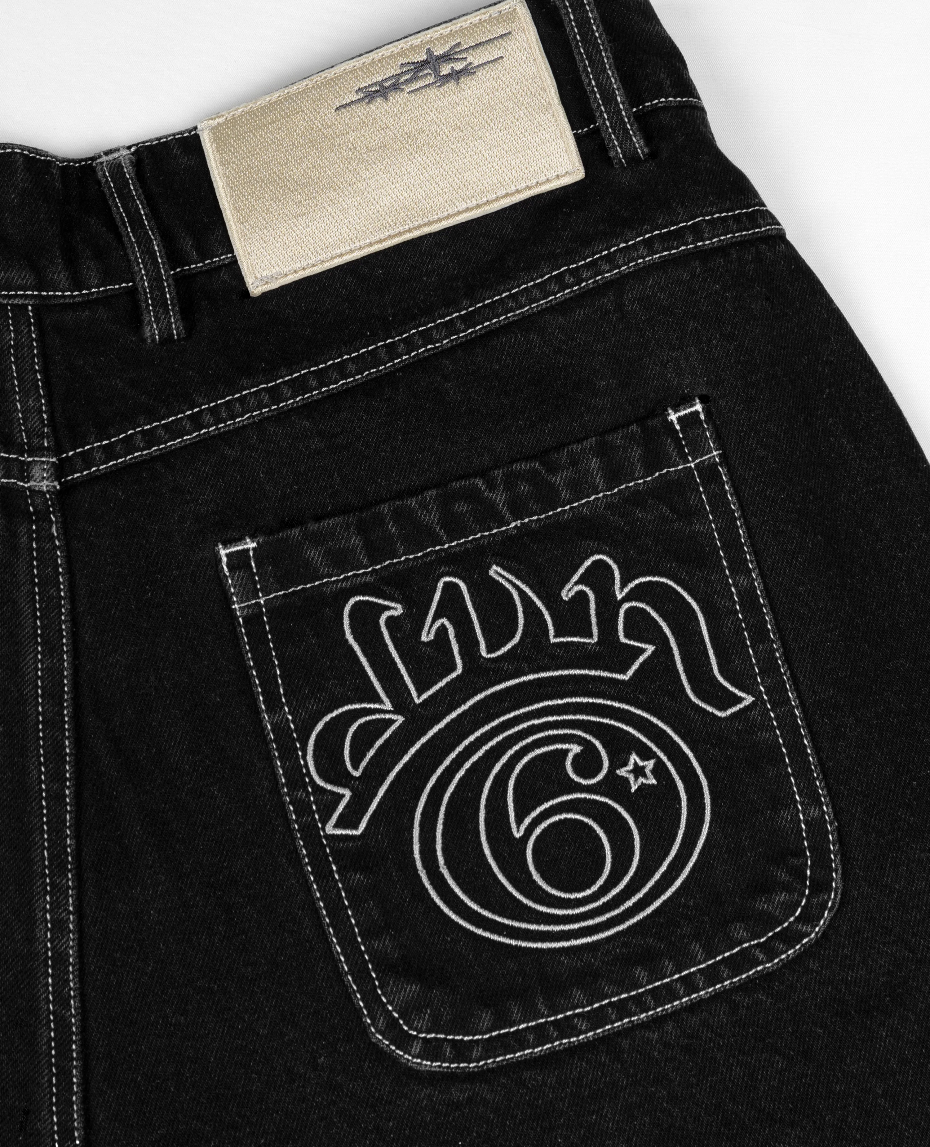 BLACK SIX DENIM JORTS - Image 3