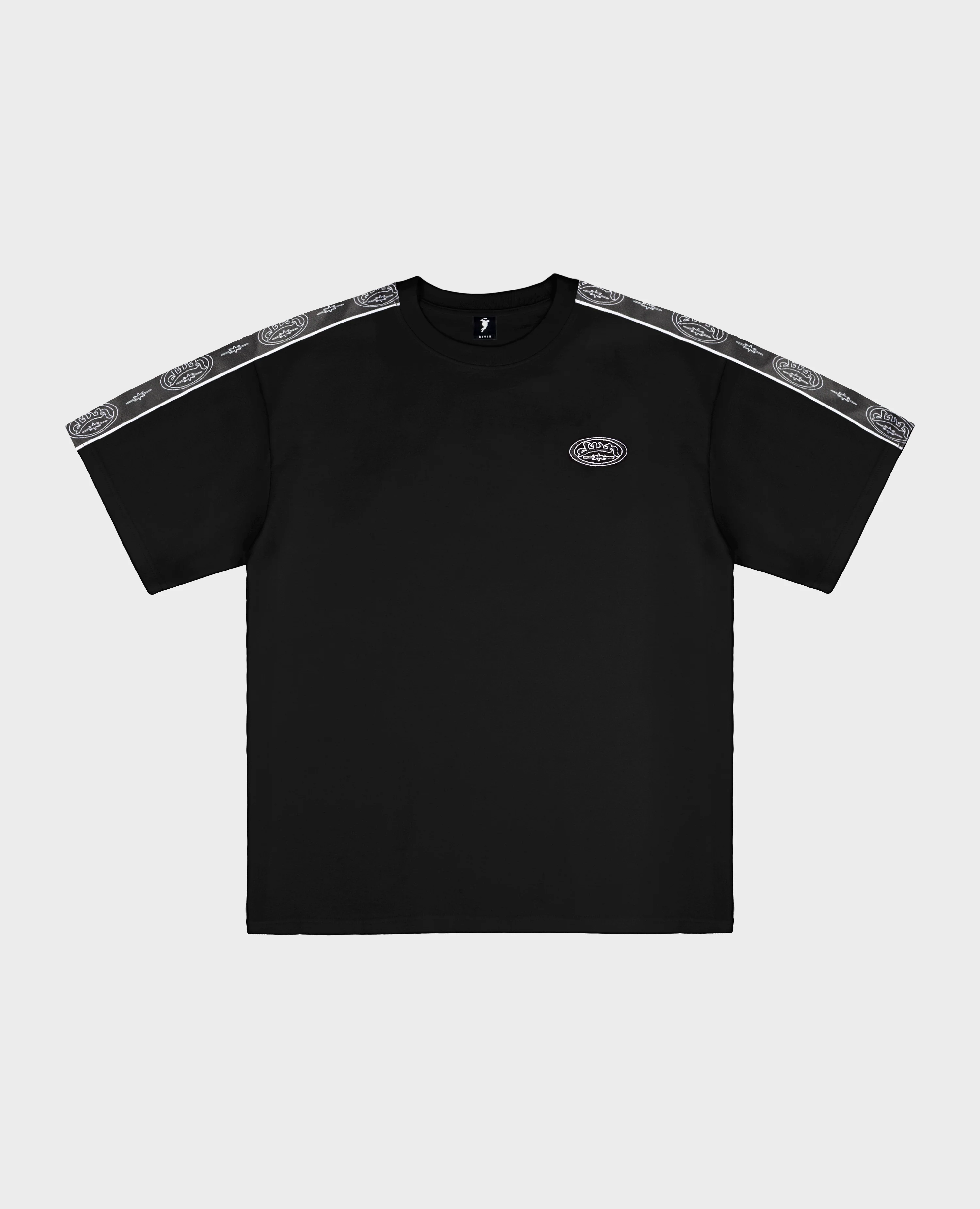 BLACK SPORT STRIPE T-SHIRT