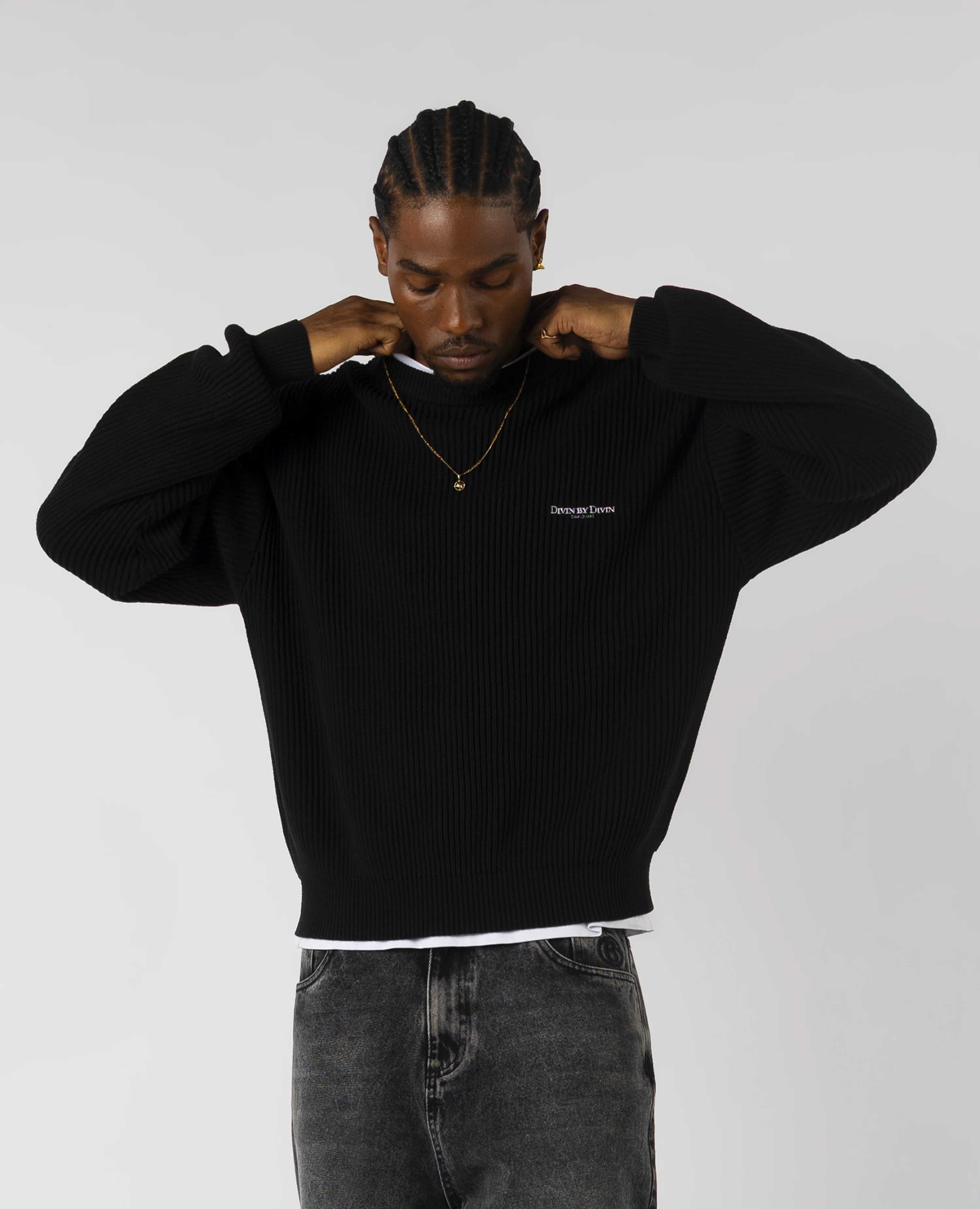 BLACK STRIPE KNIT - Image 2