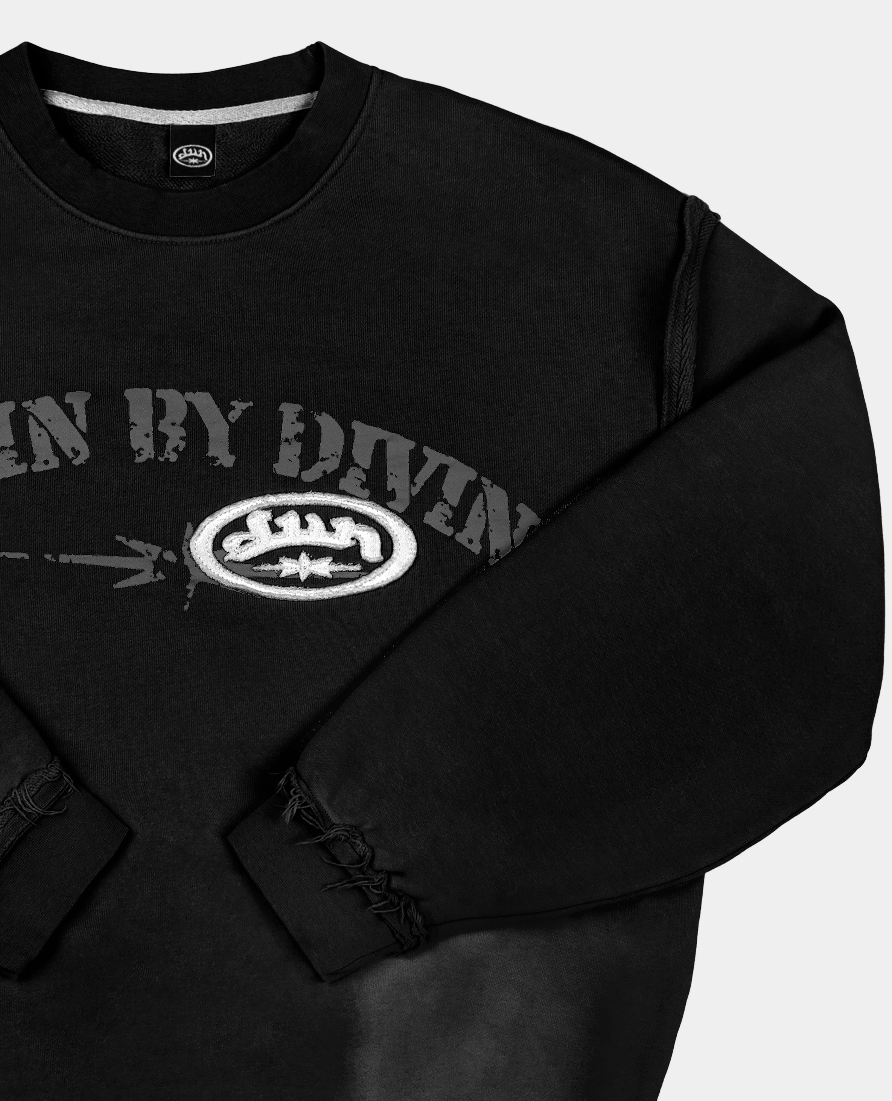 BLACK VINTAGE MILITARY CREWNECK - Image 2