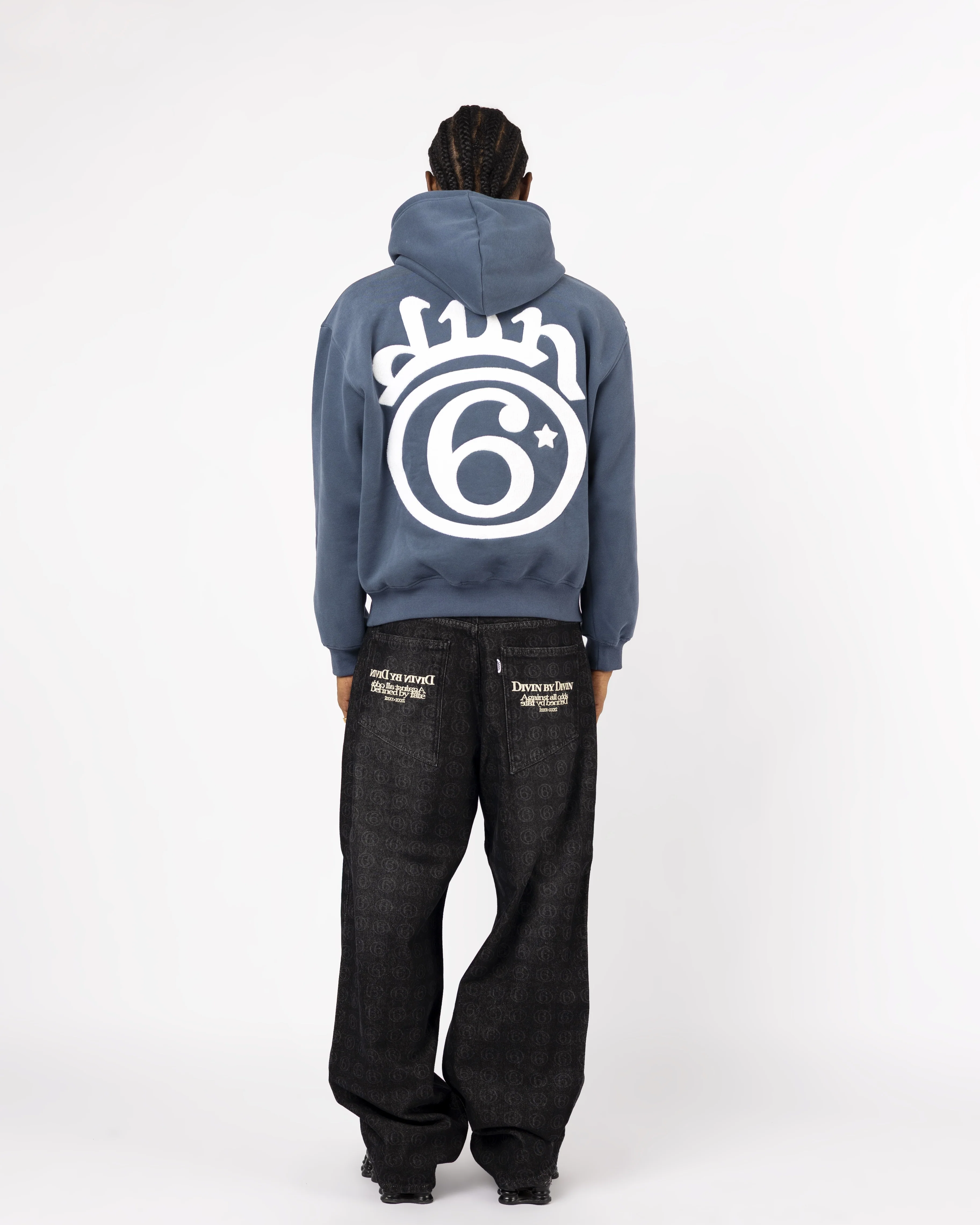 DARKBLUE 6STARS HOODIE - Image 6