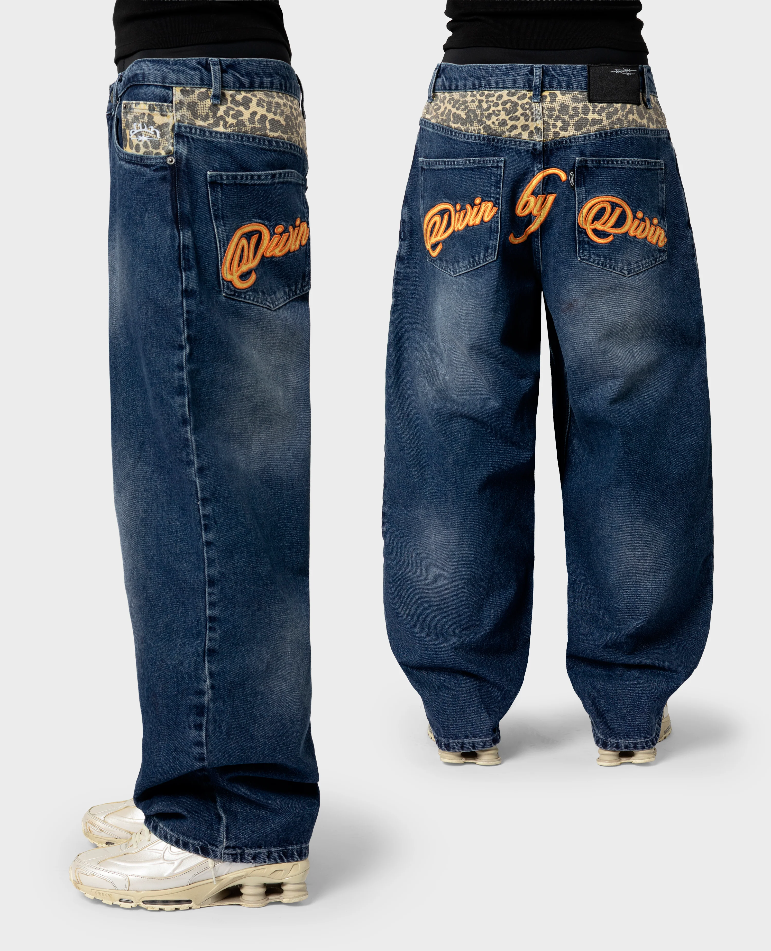 BLUE LEOPARD POCKET DENIM - Image 3