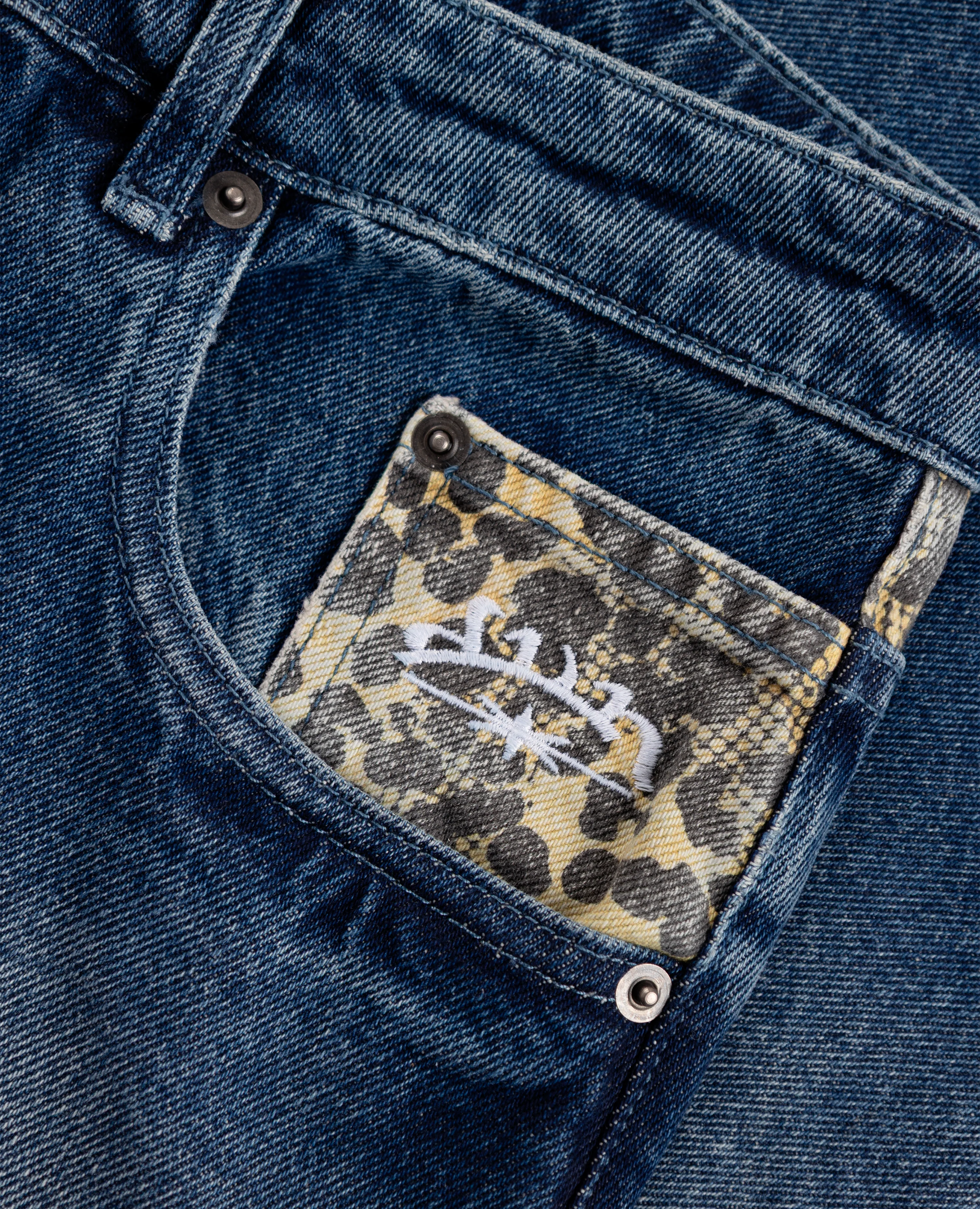 BLUE LEOPARD POCKET DENIM JORT - Image 4