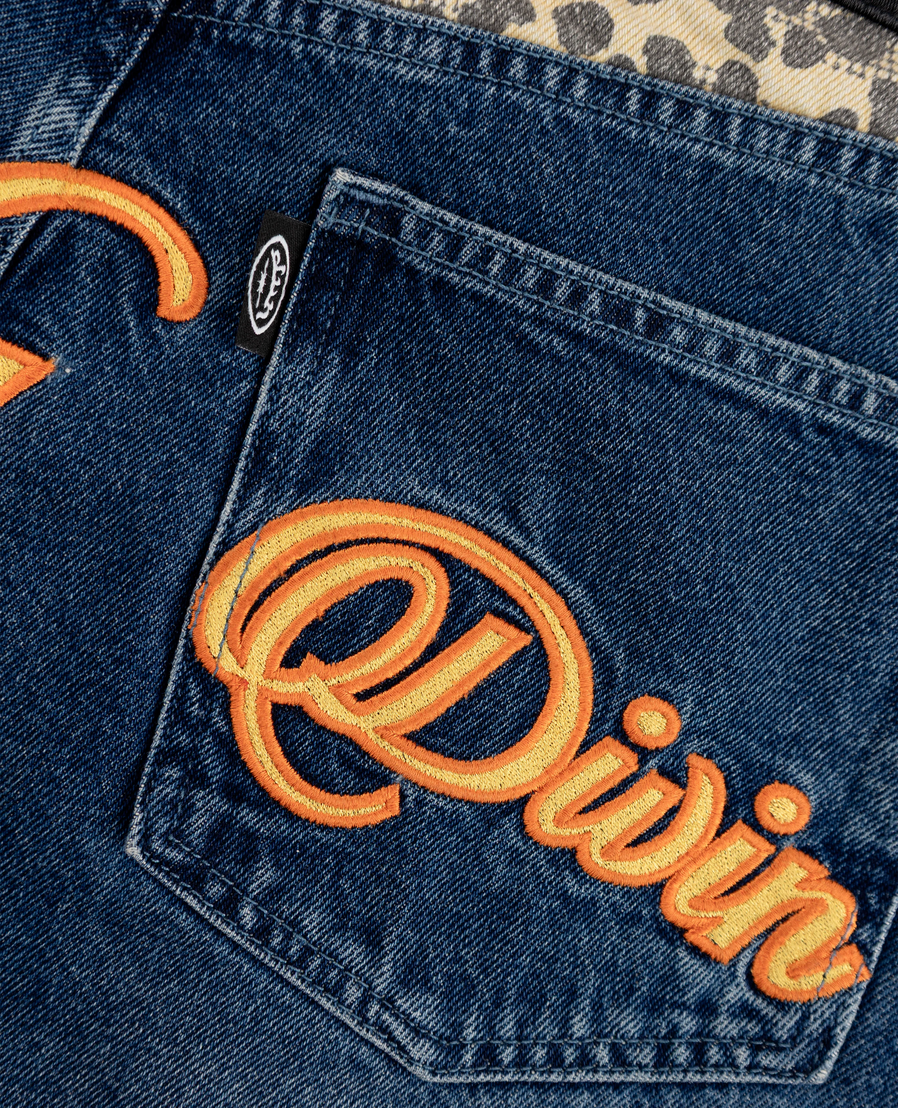 BLUE LEOPARD POCKET DENIM JORT - Image 5