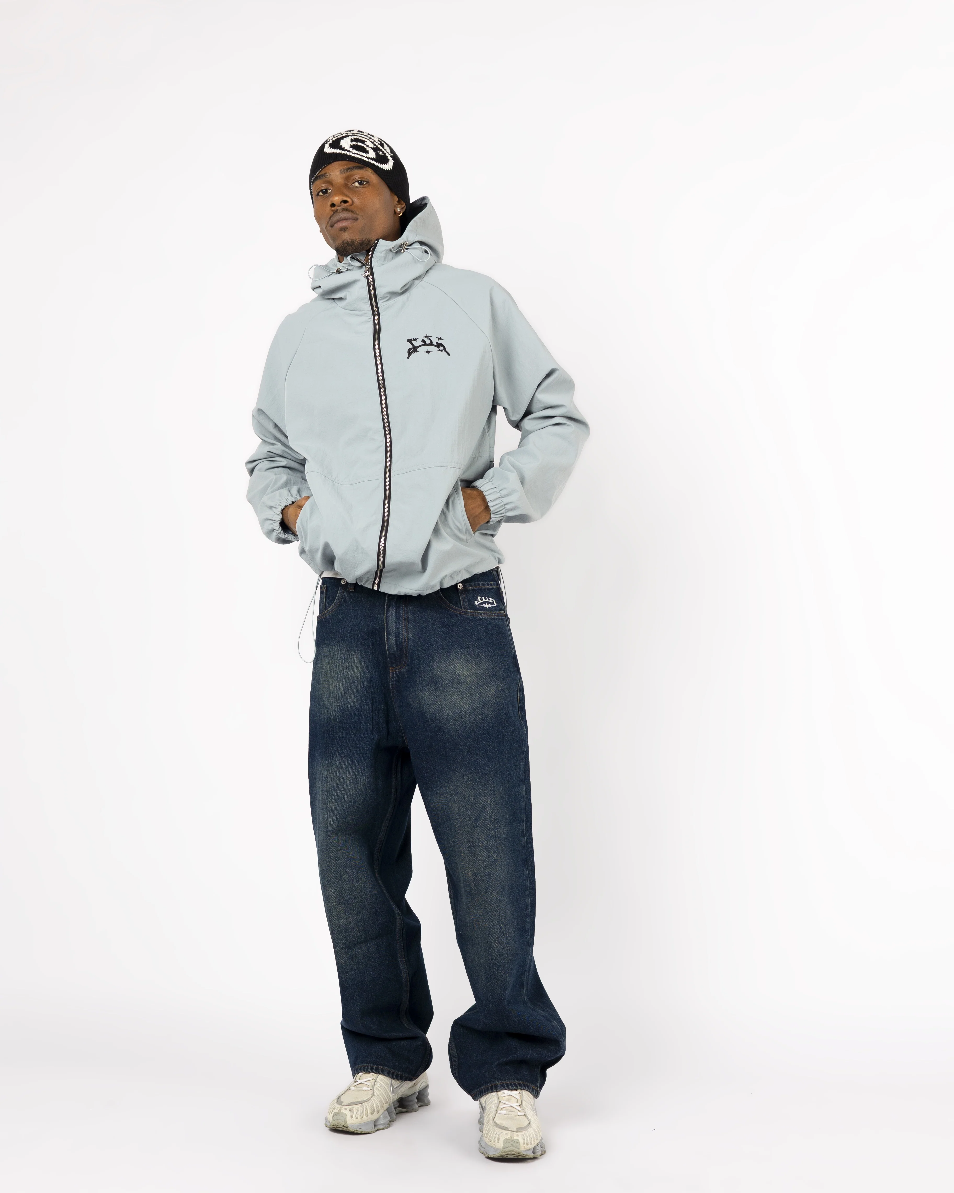 BLUE WINDBREAKER JACKET - Image 3