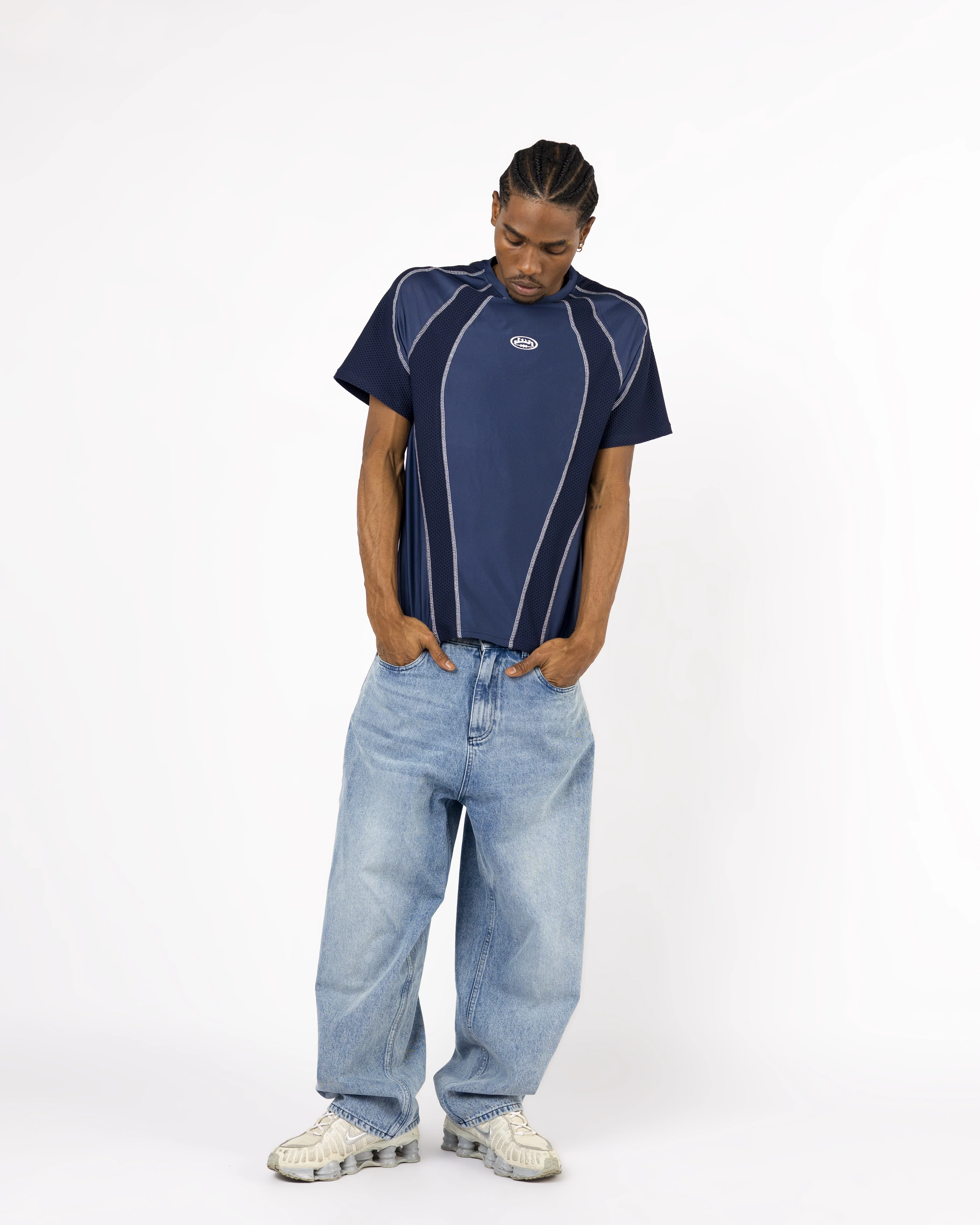 DARKBLUE TECH LINES T-SHIRT - Image 2