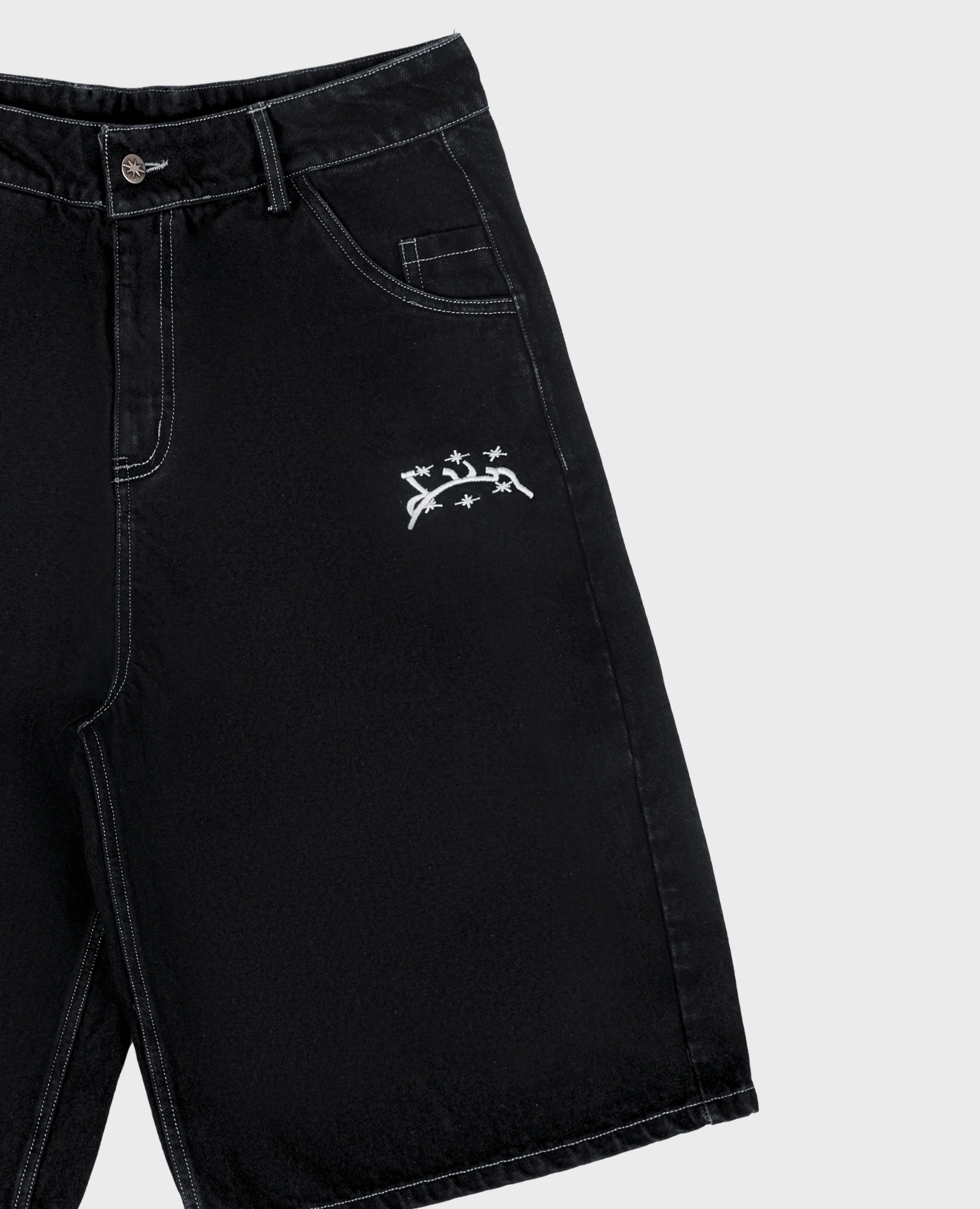BLACK DENIM JORT - Image 6
