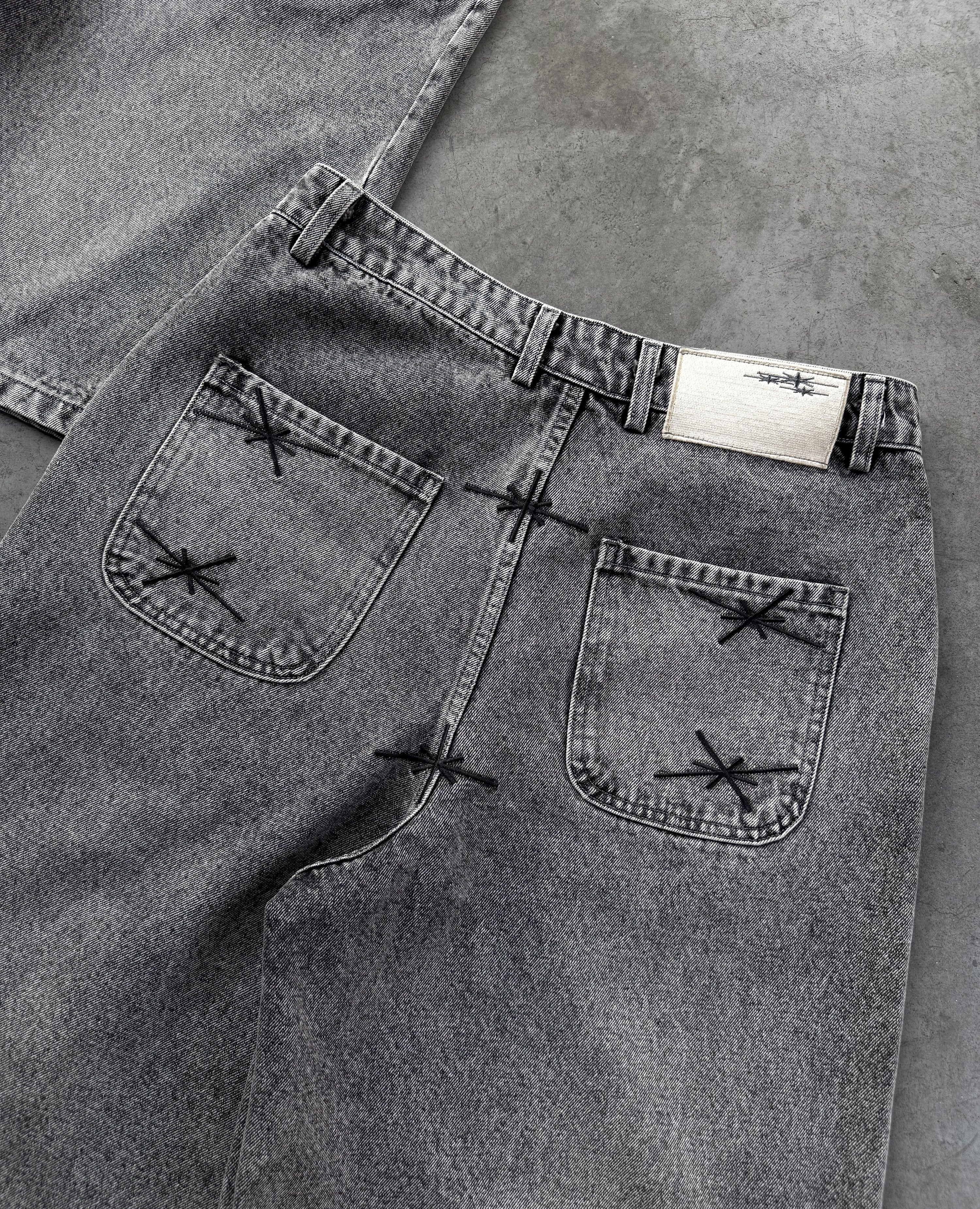 GREY DENIM JORT - Image 6