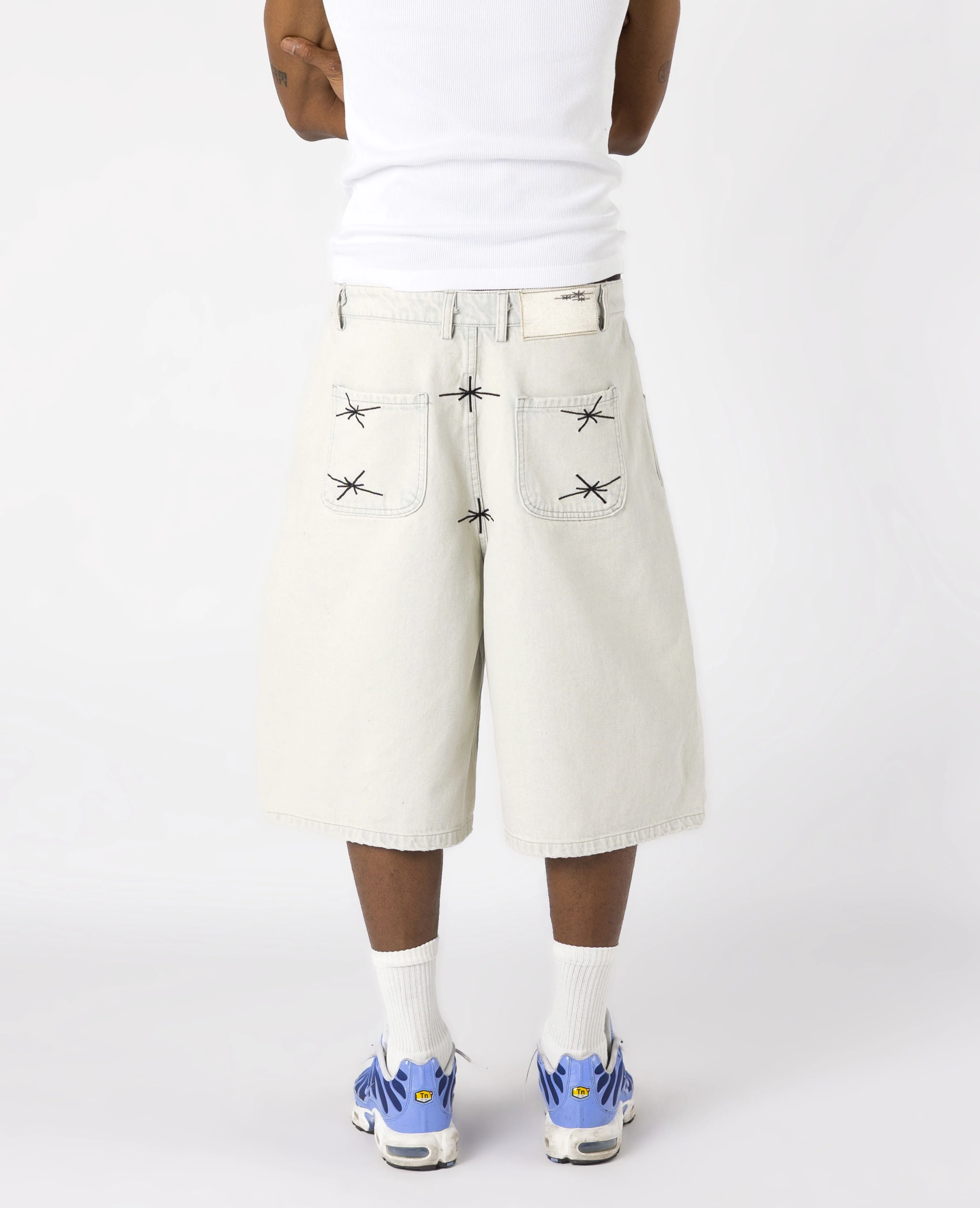WHITE DENIM JORT - Image 3