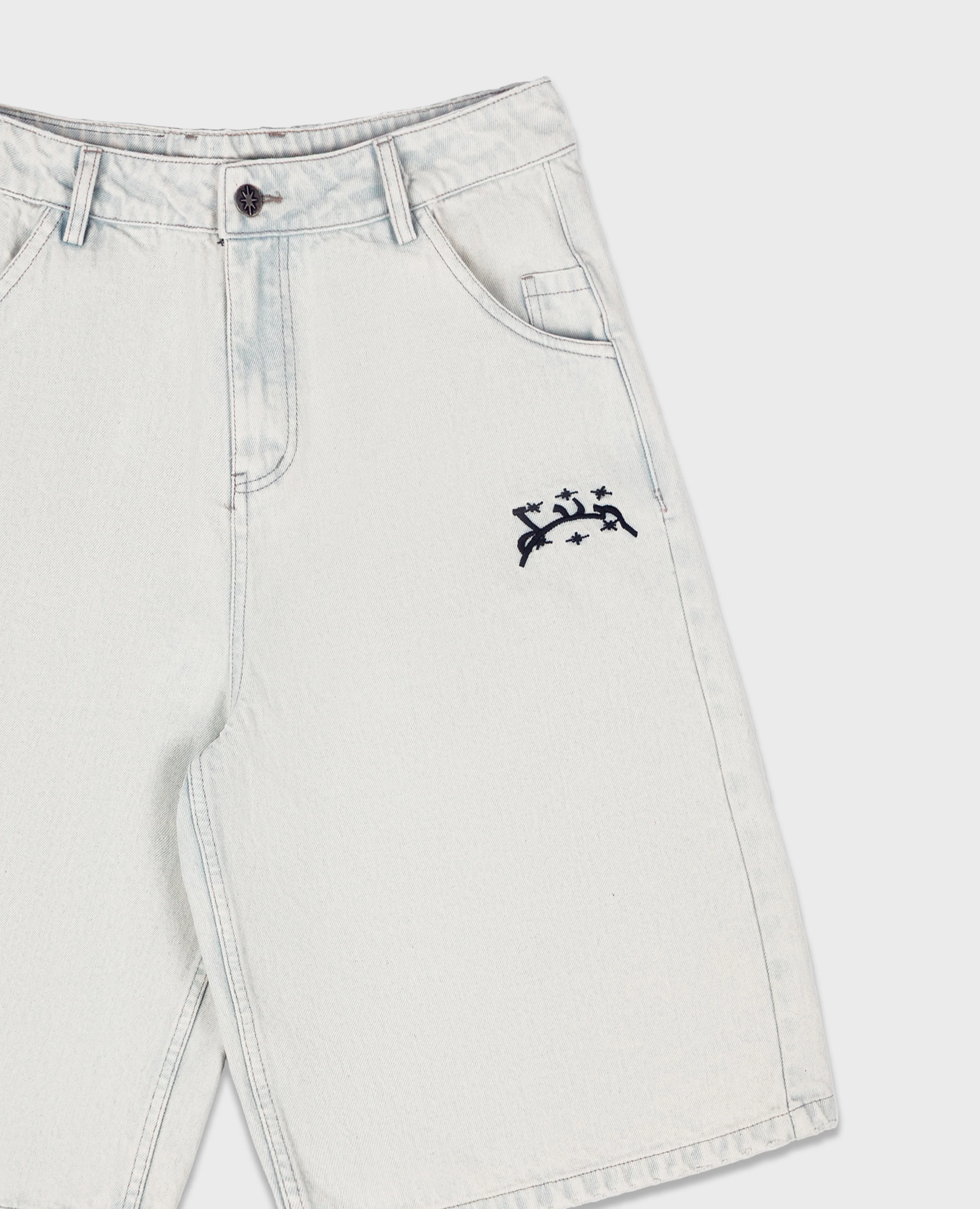 WHITE DENIM JORT - Image 6