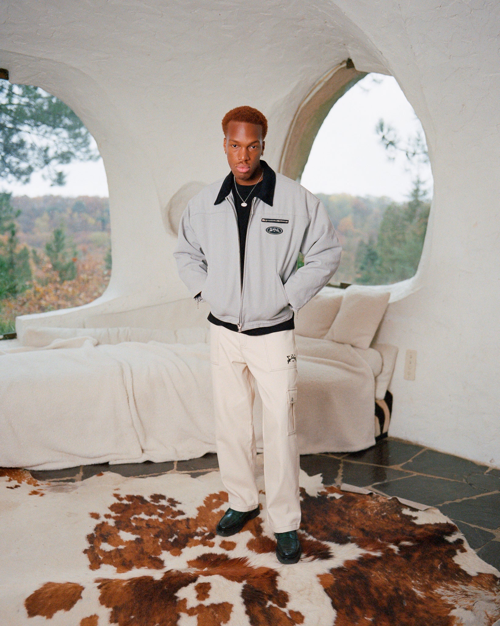 GREY CANVAS WORK JACKET - Image 3