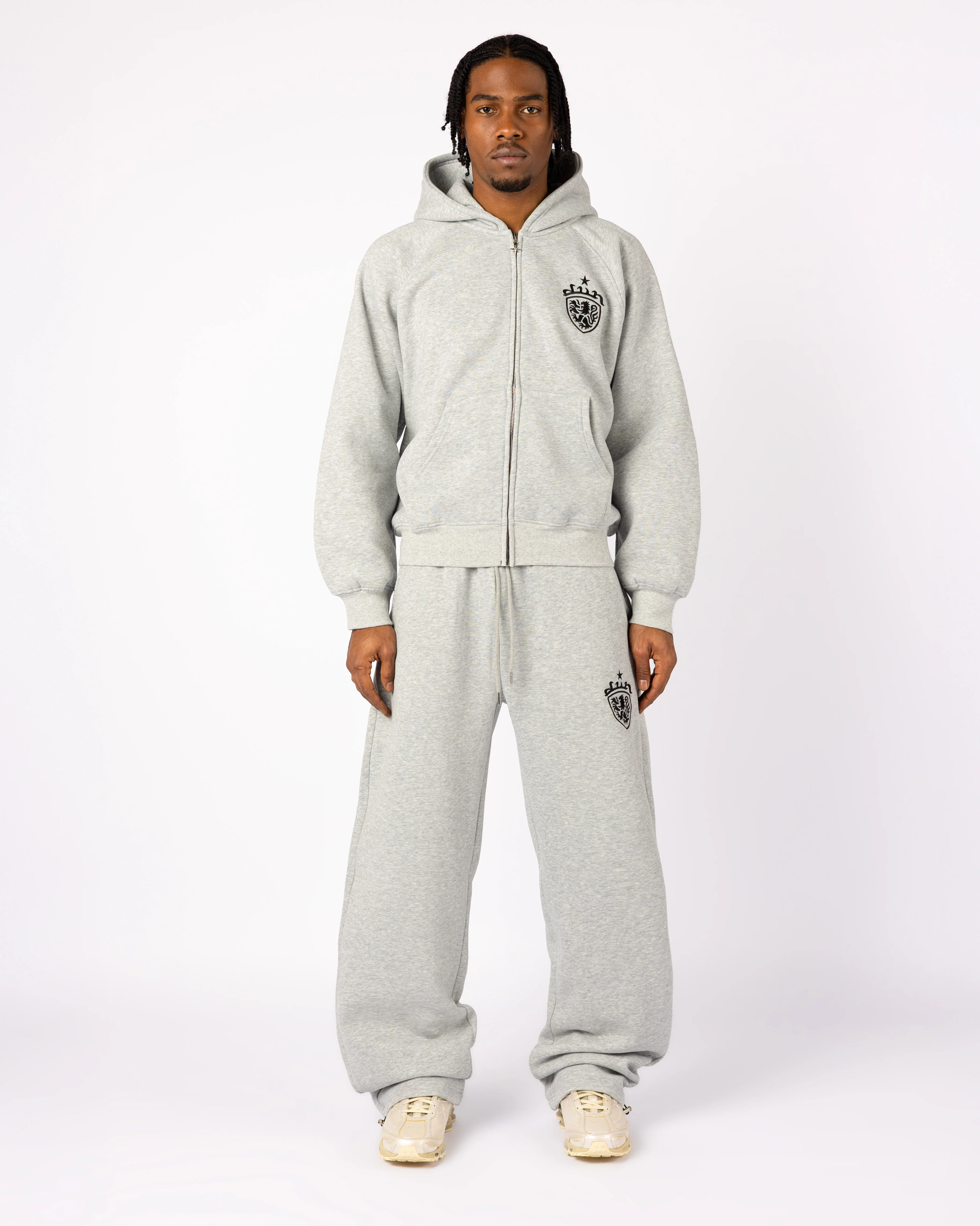 GREY COA EMBROIDERY JOGGERS - Image 5