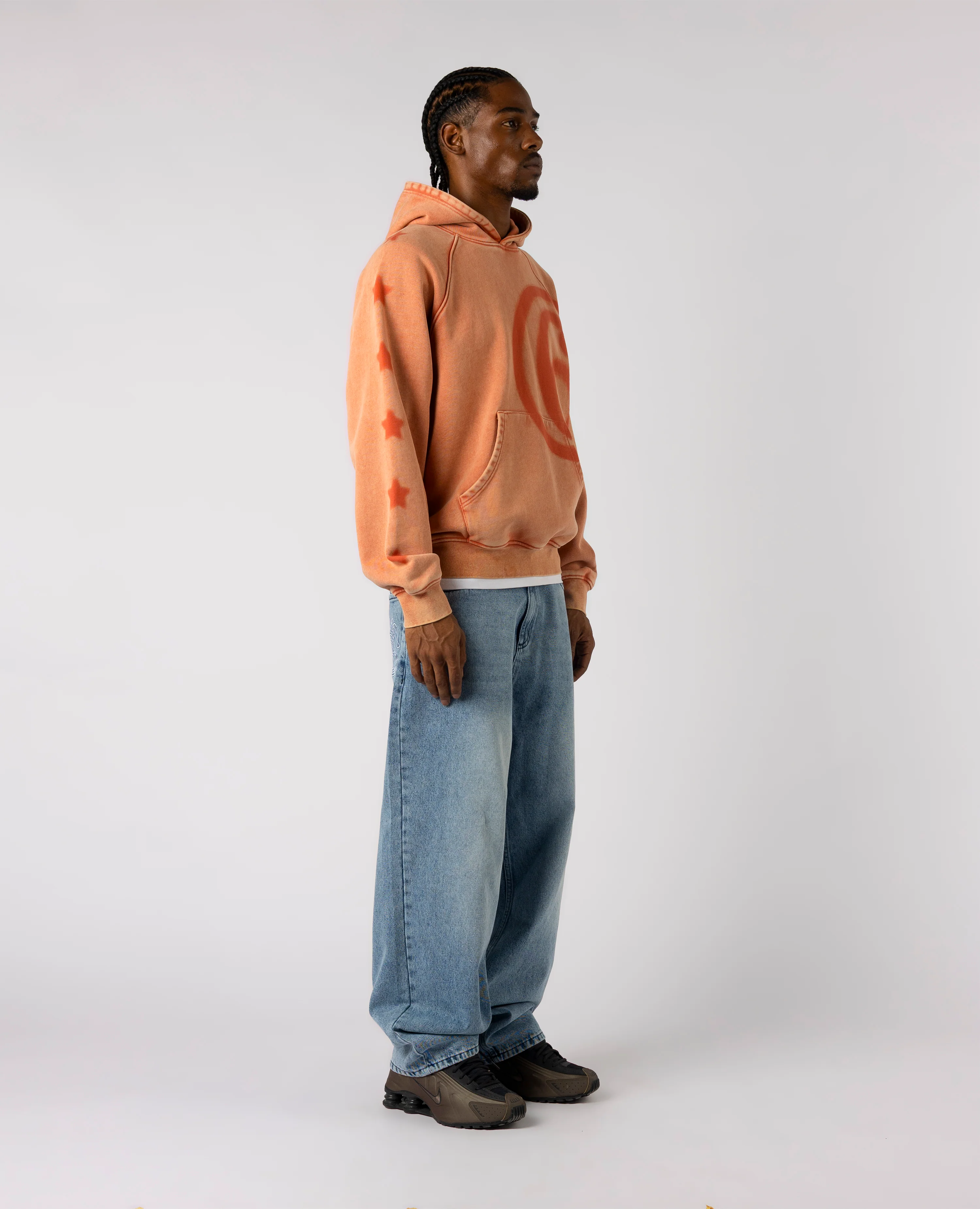 RED SUNWASHED HOODIE - Image 2