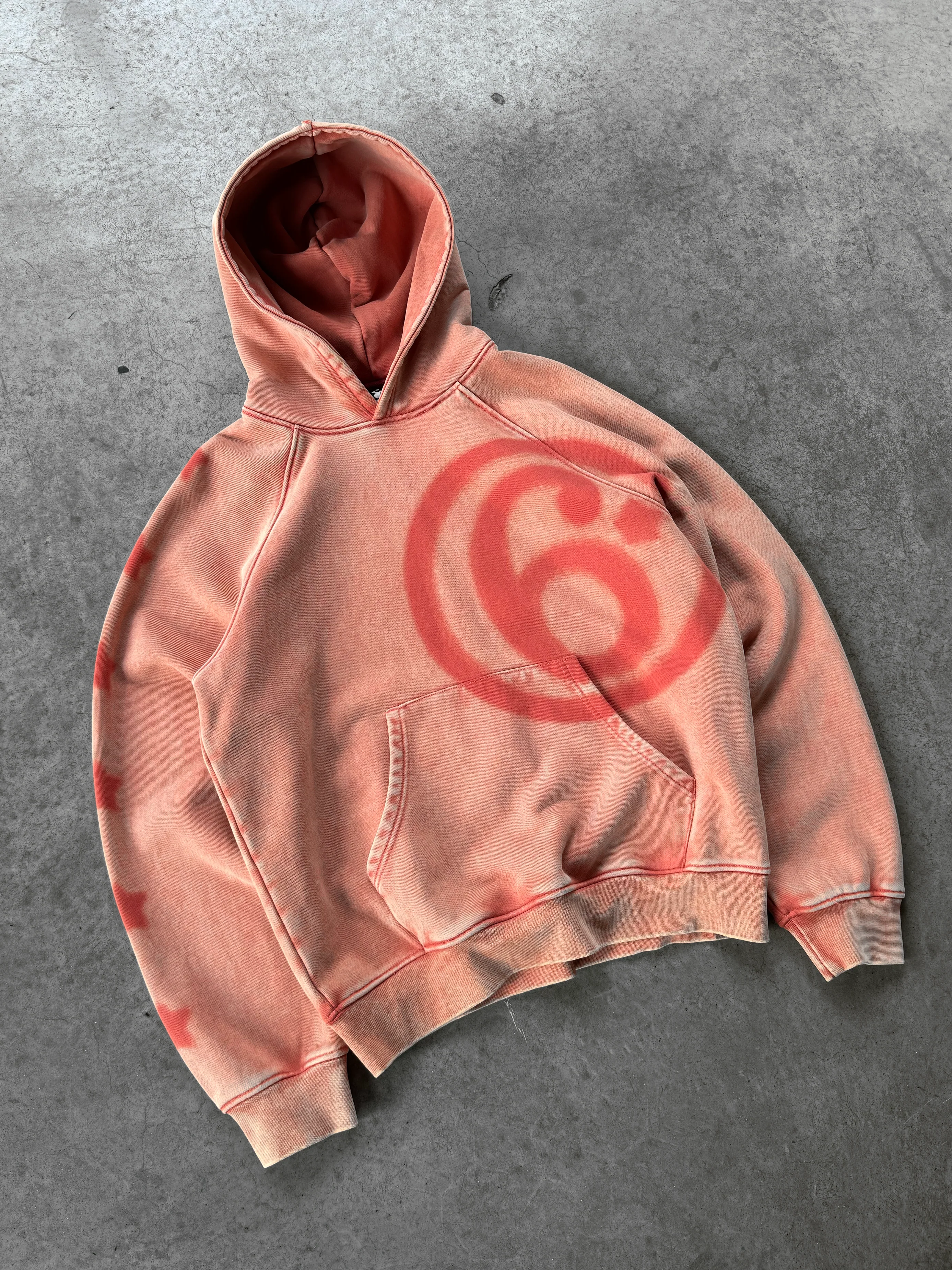 RED SUNWASHED HOODIE - Image 4