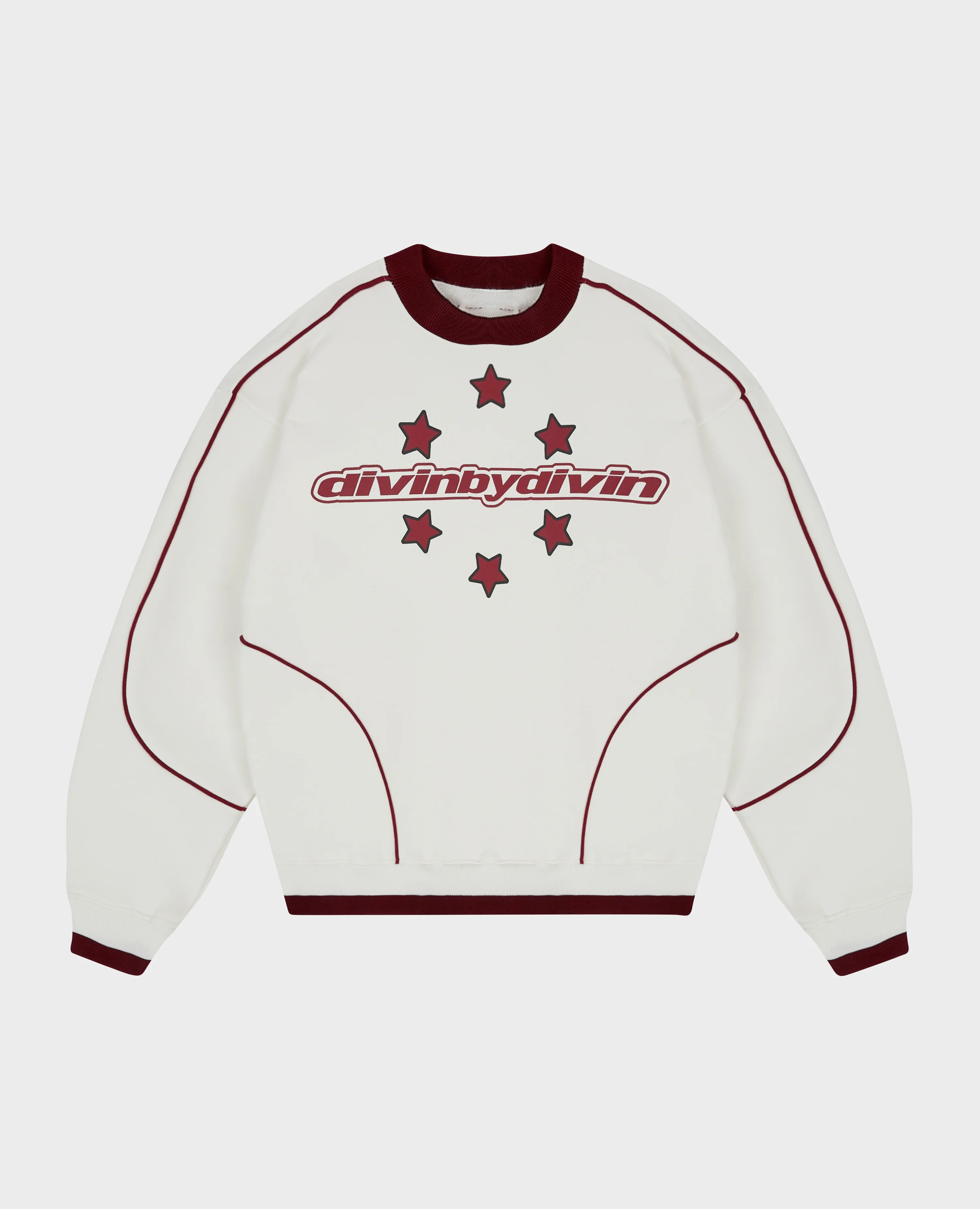 WHITE 6SNOW CREWNECK