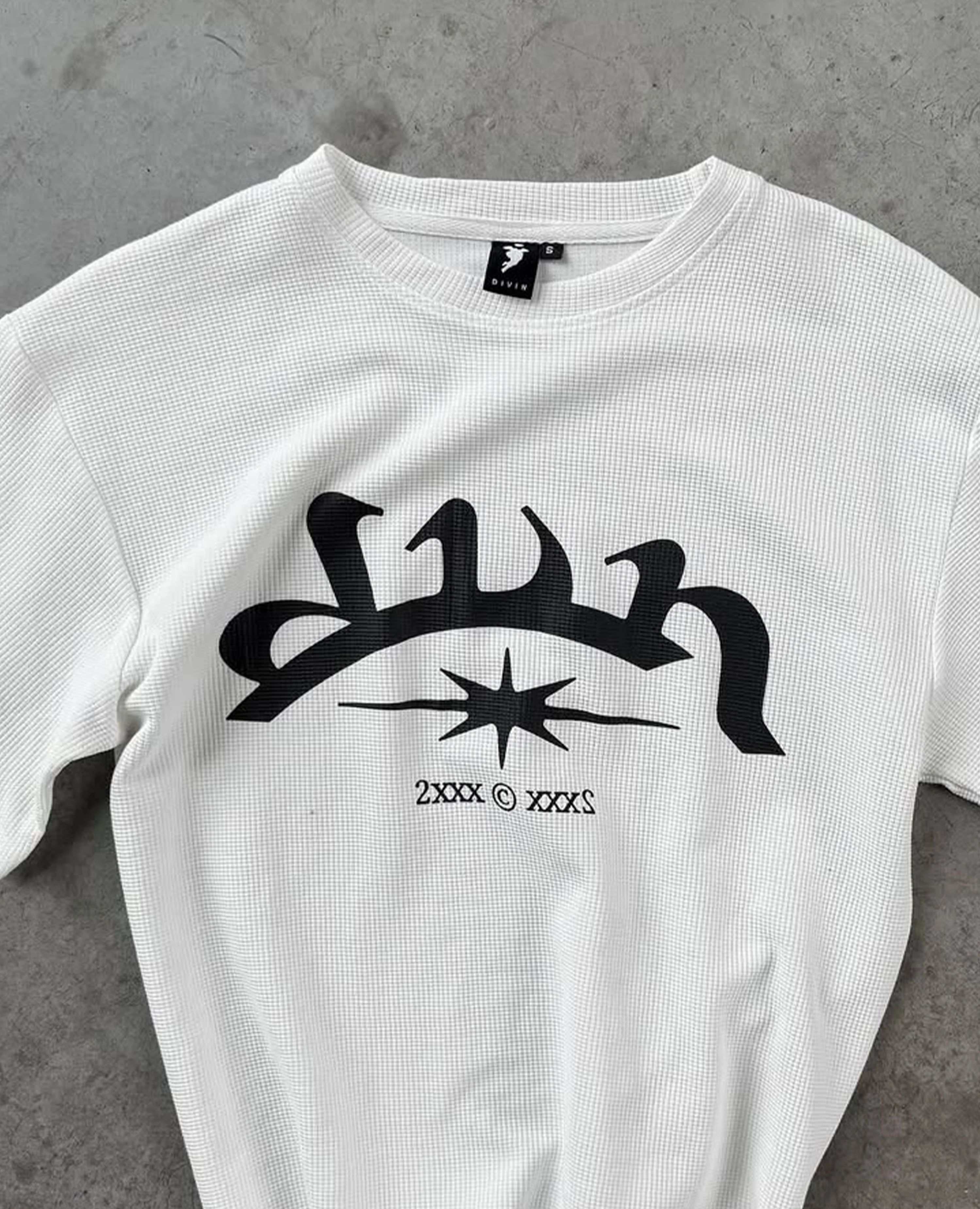 WHITE WAFFLE T-SHIRT - Image 2
